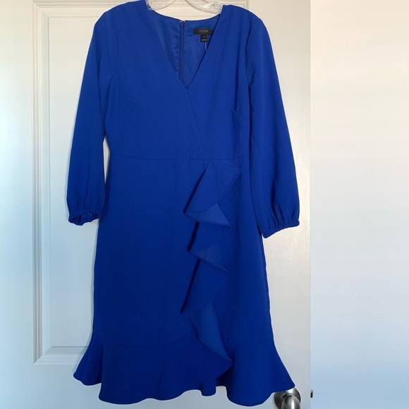 DRAPEY RUFFLE-FRONT DRESS - Picture 4 of 8